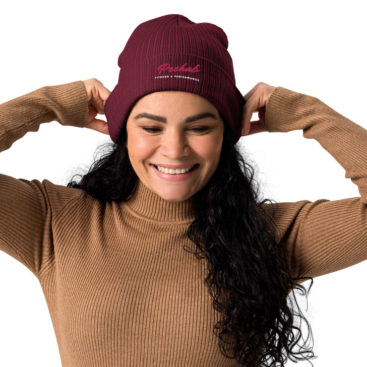 Organic Logo ribbed beanie