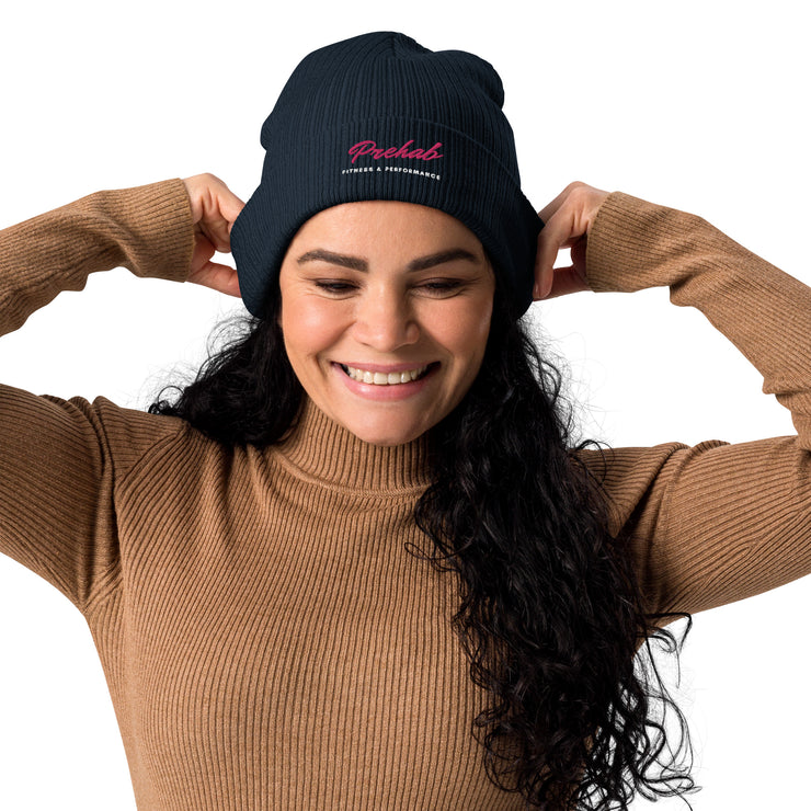 Organic Logo ribbed beanie