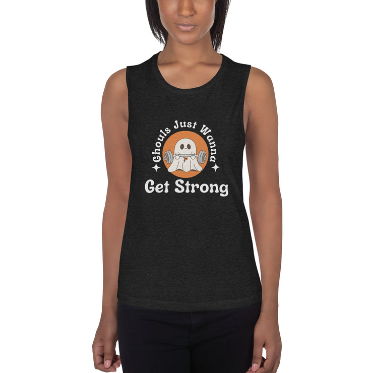 Ladies’ Ghouls Just Wanna Have Fun Muscle Tank