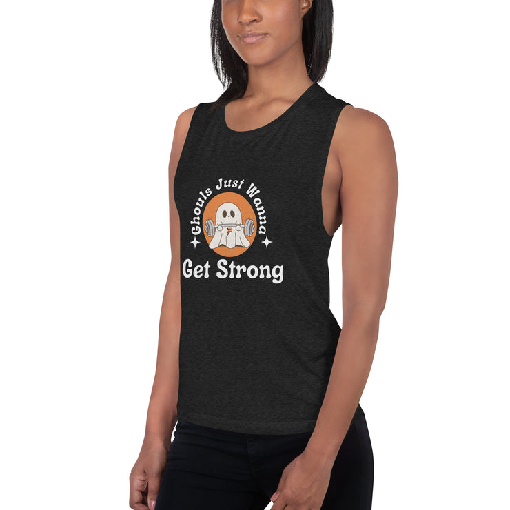 Ladies’ Ghouls Just Wanna Have Fun Muscle Tank