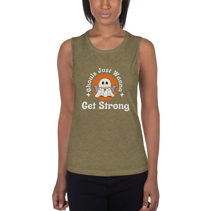 Ladies’ Ghouls Just Wanna Have Fun Muscle Tank