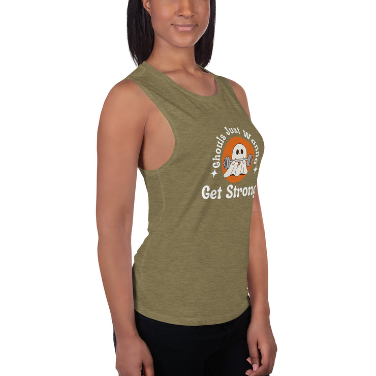 Ladies’ Ghouls Just Wanna Have Fun Muscle Tank