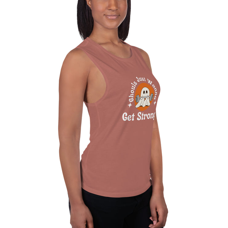 Ladies’ Ghouls Just Wanna Have Fun Muscle Tank